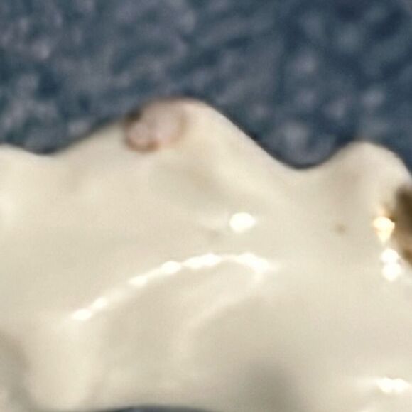 Vintage oval dish, footed handles lid floral gold etching (8726) - Picture 13 of 15